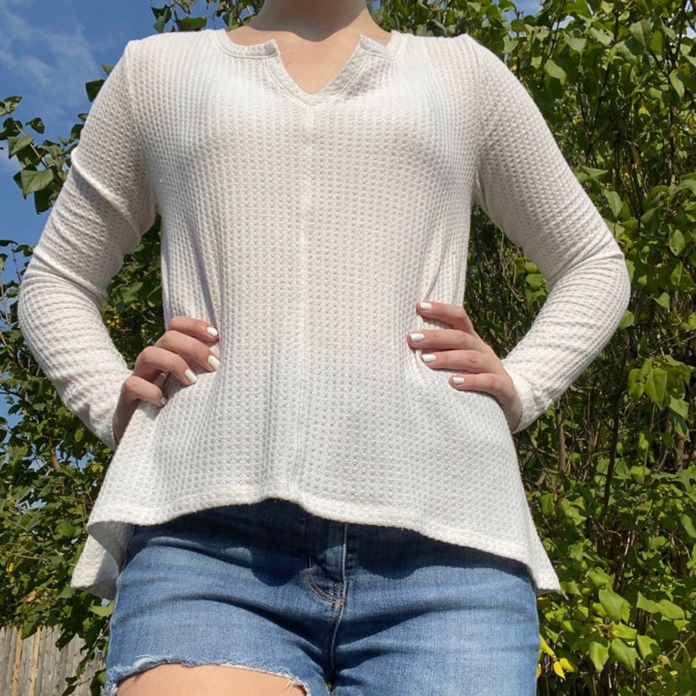 white sweater